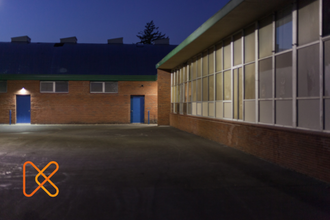 Keep your school safe during winter - image of school at night