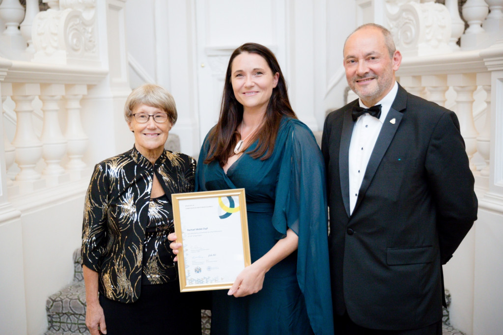 Rachel Webb receiving CSyP certification