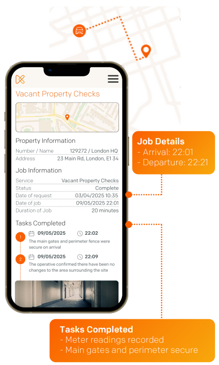 Job report for Vacant Property Checks